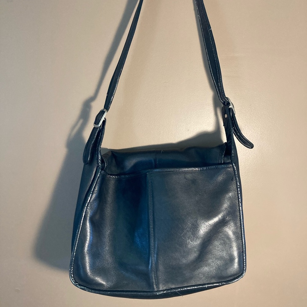 Le Donne black leather messenger bag - Picture 7 of 7